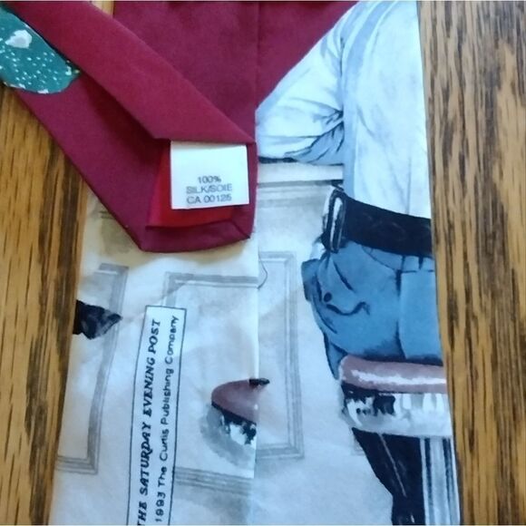 Norman Rockwell silk tie - Picture 2 of 2